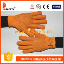 Seamless Knitted Cotton with PVC Working Gloves